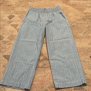 GAP Kids Striped Blue Wide-Leg Pants